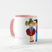 Mug avec couple romantique - Amour (Devant gauche)