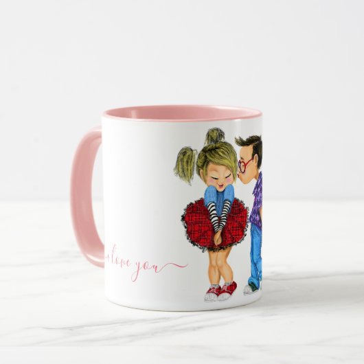 Mug avec couple romantique - Amour (Devant gauche)