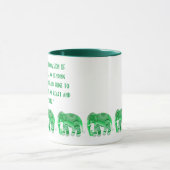MUG AVEC DE FROIDS ÉLÉPHANTS VERTS pour petit ami (Centre)