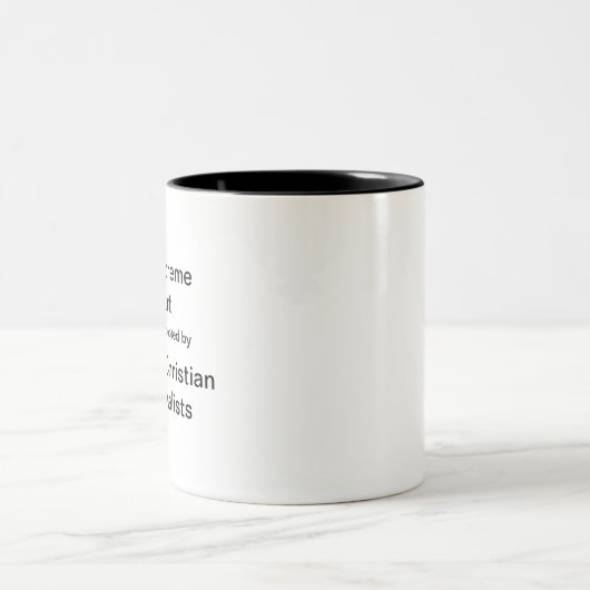 Mug avec déclaration athée/agnostique (Centre)