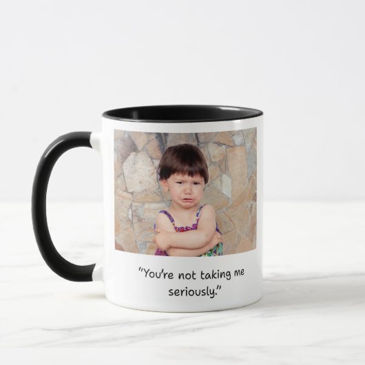 Mug avec des citations drôles d'enfant à double se (Gauche)