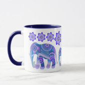 MUG AVEC DES ÉLÉPHANTS ET DES FLEURS COOL (Gauche)