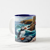 Mug avec des macareux islandais (Devant gauche)