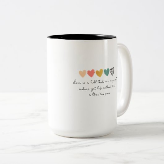 MUG AVEC DES MOTS SIMPLEMENT ET BEAUX (Devant droit)
