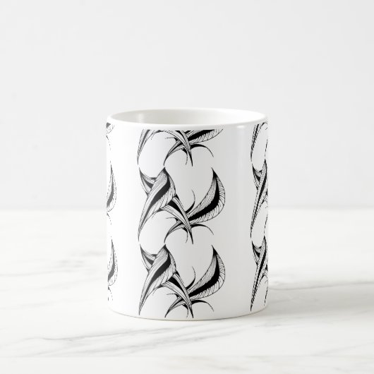 Mug avec design abstrait noir et blanc (Centre)