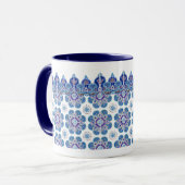 Mug avec design bleu et violet (Devant gauche)
