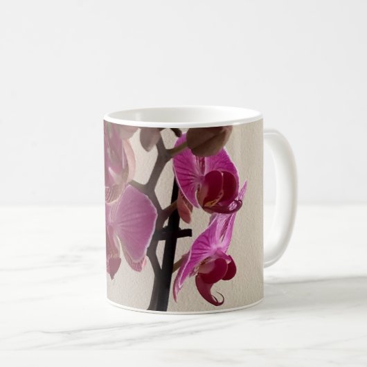 Mug avec design orchidée  (Devant droit)