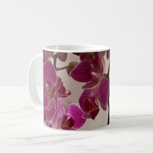 Mug avec design orchidée  (Devant gauche)