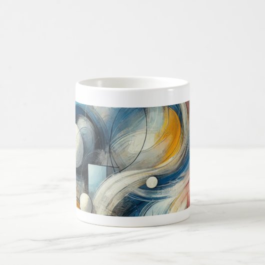 Mug avec dessin abstrait (Centre)