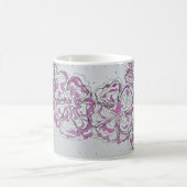 Mug avec dessin floral abstrait dessiné à la main (Centre)