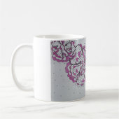 Mug avec dessin floral abstrait dessiné à la main (Gauche)