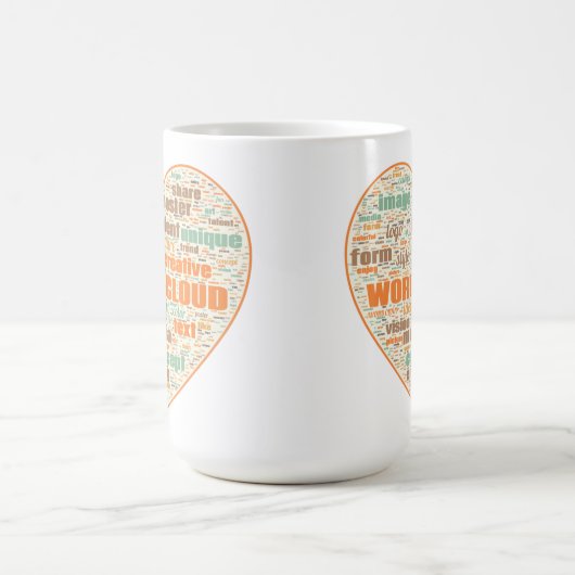 Mug avec deux impressions - Word Cloud (Centre)