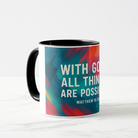 Mug Avec Dieu, tout est possible (Devant gauche)