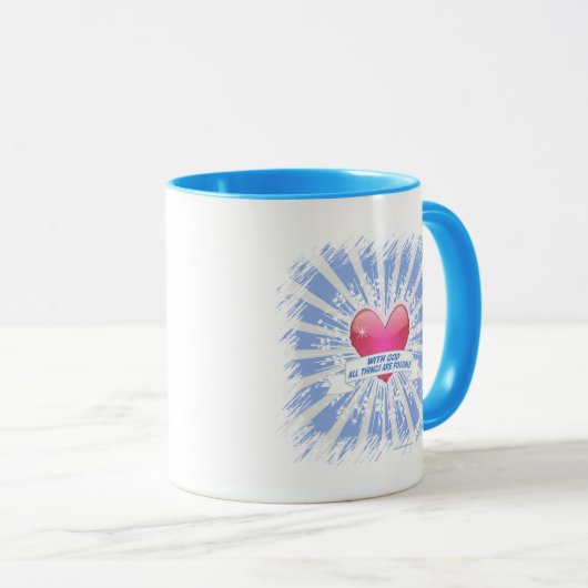 Mug Avec Dieu, tout est possible (Devant droit)