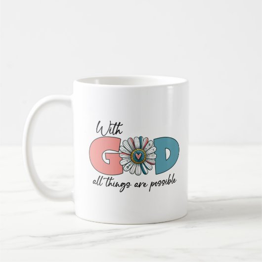 Mug Avec Dieu Tout est possible (Gauche)