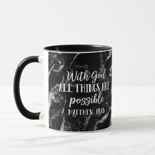 Mug Avec Dieu, tout est possible Bible Chrétien (Gauche)