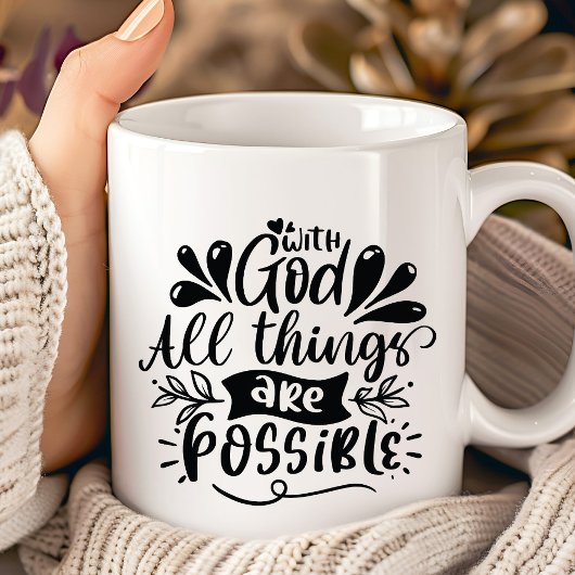 Mug Avec Dieu, Toutes Les Choses Sont Possible Verse B