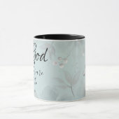 Mug Avec Dieu Toutes Les Choses Sont Possibles Bleu Ve (Centre)