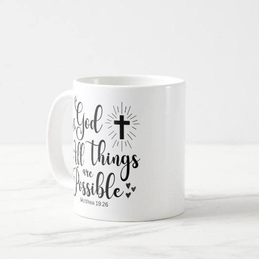 Mug Avec Dieu toutes les choses sont possibles - Matth (Devant gauche)