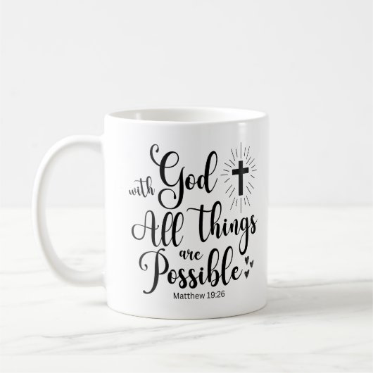 Mug Avec Dieu toutes les choses sont possibles - Matth (Gauche)