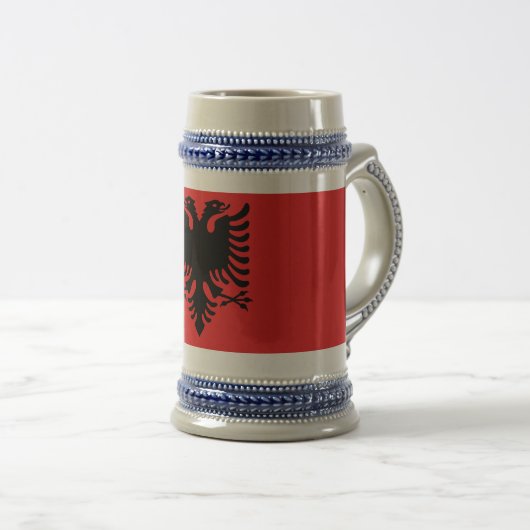 Mug avec drapeau d'Albanie (Devant droit)
