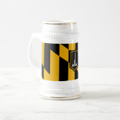 Mug avec Drapeau de Baltimore City, Maryland, État (Devant gauche)