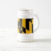 Mug avec Drapeau de Baltimore City, Maryland, État (Devant droit)