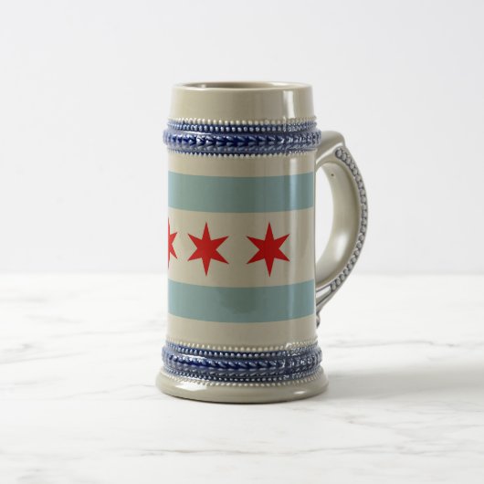 Mug avec Drapeau de Chicago, Illinois State -USA (Devant droit)
