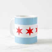 Mug avec Drapeau de Chicago - USA (Devant gauche)