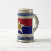 Mug avec Drapeau de Dallas City, Texas, USA (Devant droit)