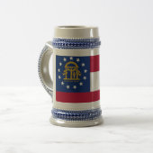 Mug avec Drapeau de Géorgie Etat -USA (Devant gauche)