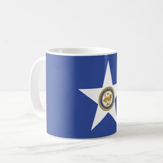 Mug avec Drapeau de Houston, USA (Devant gauche)