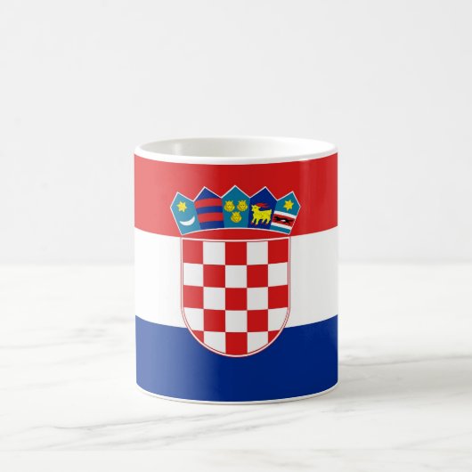 Mug avec drapeau de la Croatie (Centre)