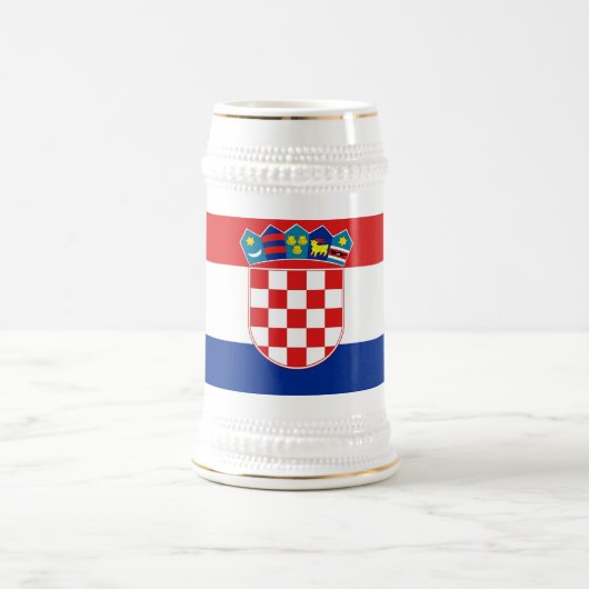 Mug avec drapeau de la Croatie (Centre)