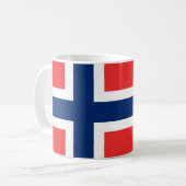 Mug avec drapeau de la Norvège (Devant gauche)