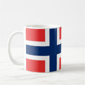 Mug avec drapeau de la Norvège (Gauche)