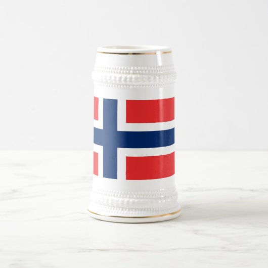 Mug avec drapeau de la Norvège (Centre)