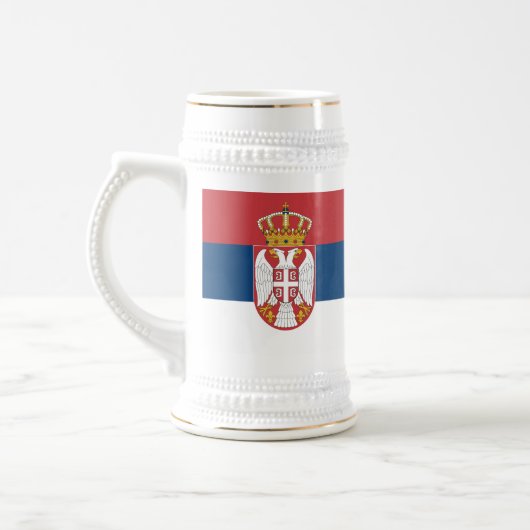 Mug avec drapeau de la Serbie (Gauche)