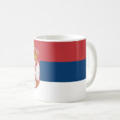 Mug avec drapeau de la Serbie (Devant droit)