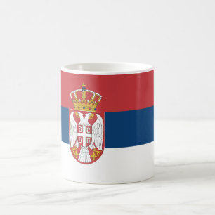Mug avec drapeau de la Serbie