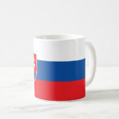 Mug avec drapeau de la Slovaquie (Devant droit)