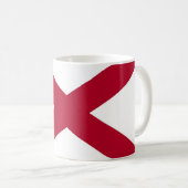 Mug avec Drapeau de l'Alabama Etat - USA (Devant droit)