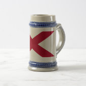 Mug avec Drapeau de l'Alabama Etat -USA (Devant droit)