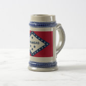 Mug avec Drapeau de l'Arkansas Etat -USA (Devant droit)