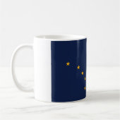 Mug avec drapeau de l'Etat de l'Alaska - USA (Gauche)