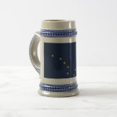 Mug avec drapeau de l'Etat de l'Alaska -USA (Devant gauche)
