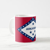 Mug avec drapeau de l'État de l'Arkansas - USA (Devant gauche)