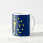 Mug avec drapeau de l'état de l'Indiana - USA (Devant droit)