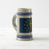 Mug avec drapeau de l'état de l'Indiana -USA (Devant gauche)