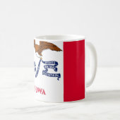 Mug avec drapeau de l'Etat de l'Iowa - USA (Devant droit)